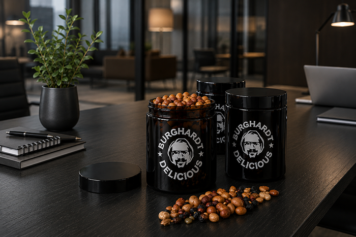 Office Mixer Premium Glasdosen im Büro oder Meeting