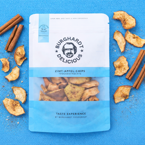 Zimt-Apfel Chips getrocknet