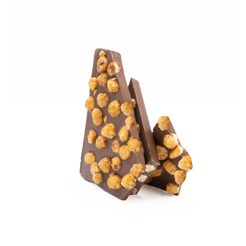 Bean to Bar - Vollmilch Bruchschokolade mit kandierten Haselnüssen